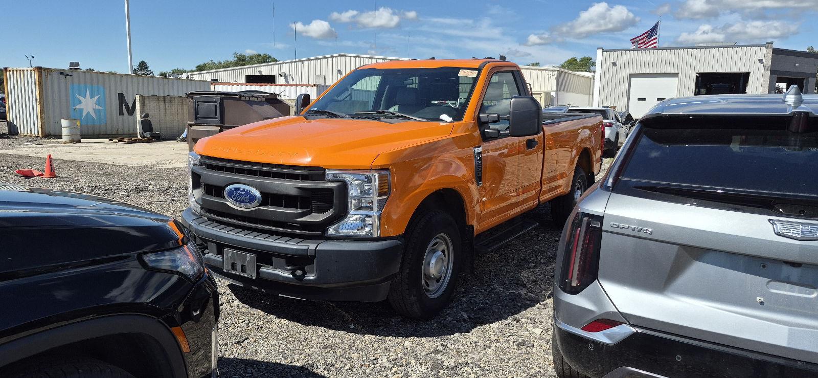Orange 2020 Ford F-250 Super Duty Pickup Truck 4X2 6-Speed Automatic