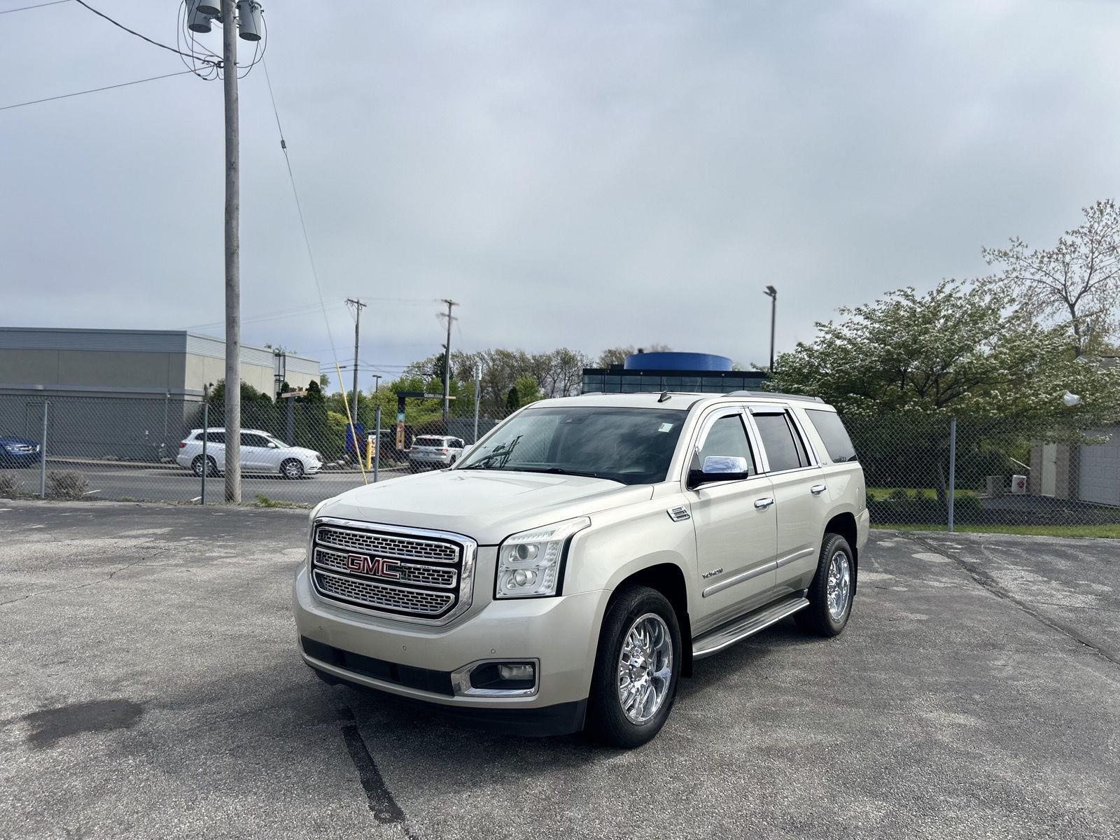 Champagne Silver Metallic 2015 GMC Yukon SUV / Crossover Four-Wheel Drive 6-Speed Automatic