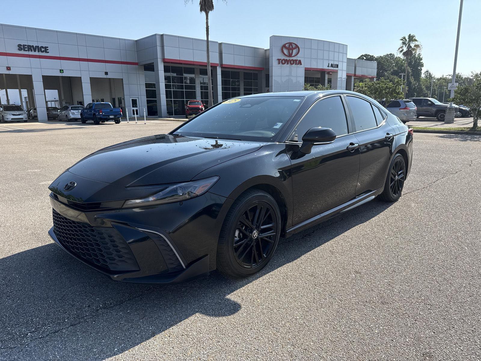 Midnight Black Metallic 2025 Toyota Camry Sedan Front-Wheel Drive Continuously Variable Transmission