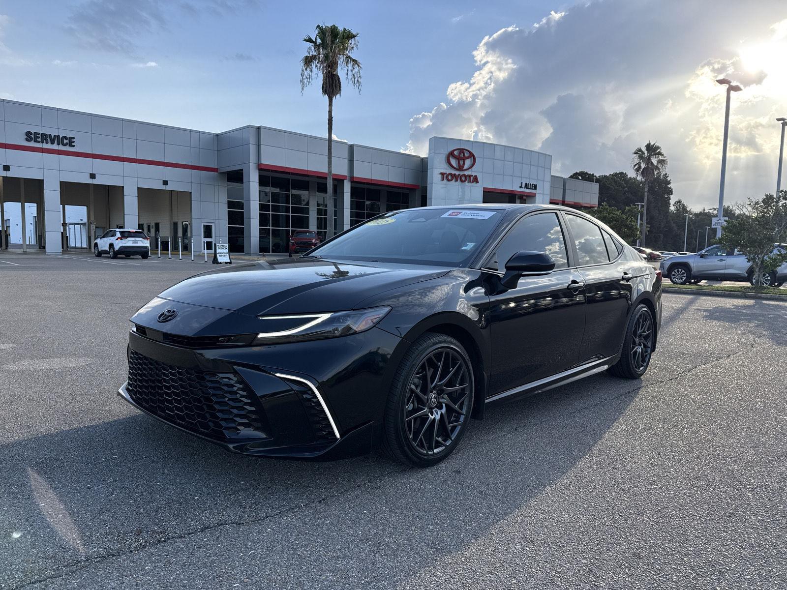 Midnight Black Metallic 2025 Toyota Camry Sedan Front-Wheel Drive Continuously Variable Transmission