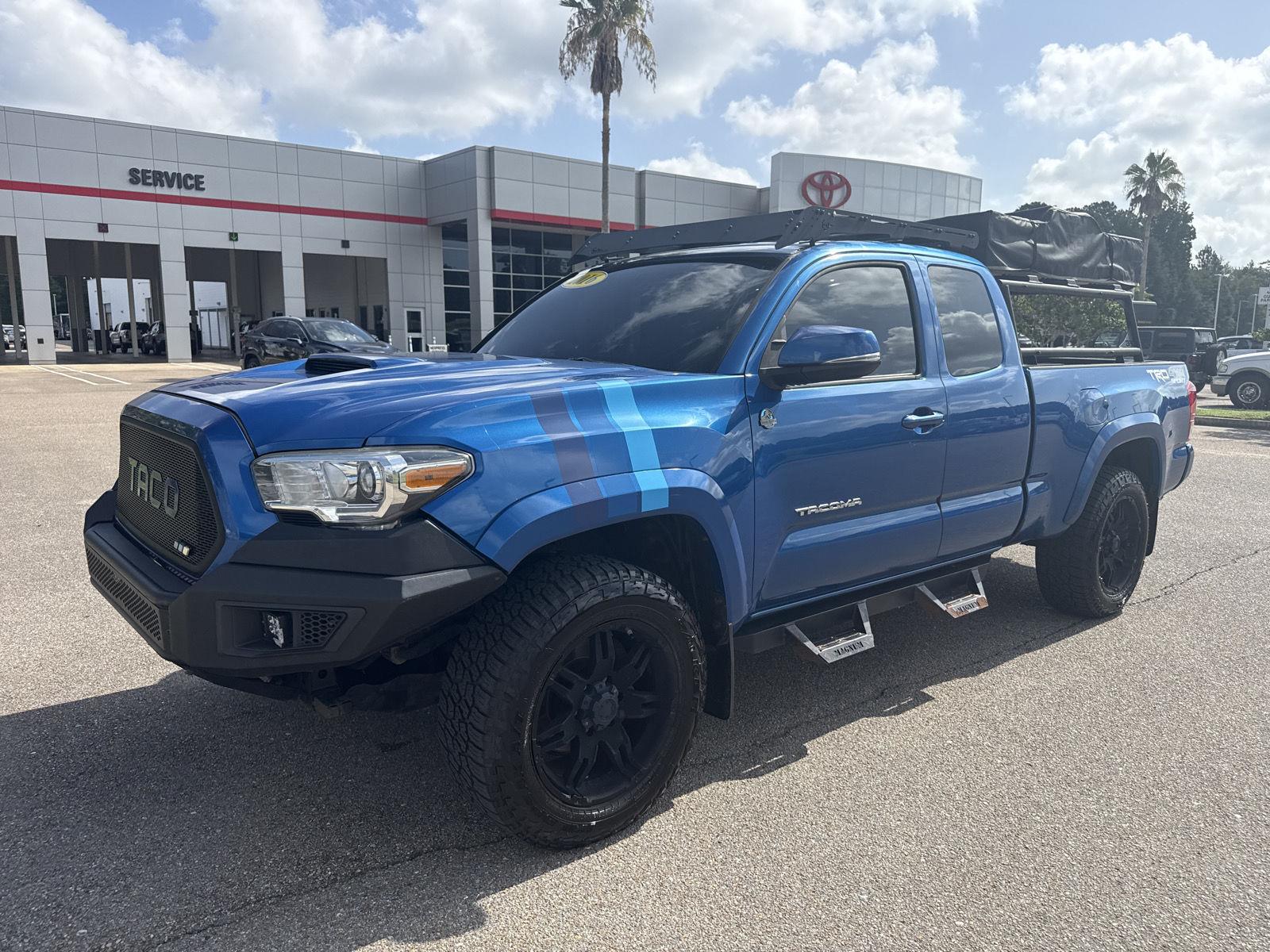 Blazing Blue Pearl 2016 Toyota Tacoma Pickup Truck Four-Wheel Drive Automatic