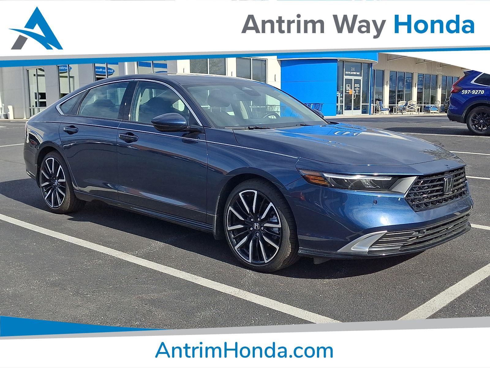 Canyon River Blue Metallic 2025 Honda Accord Hybrid Touring FWD Sedan Front-Wheel Drive 1-Speed Dual Clutch