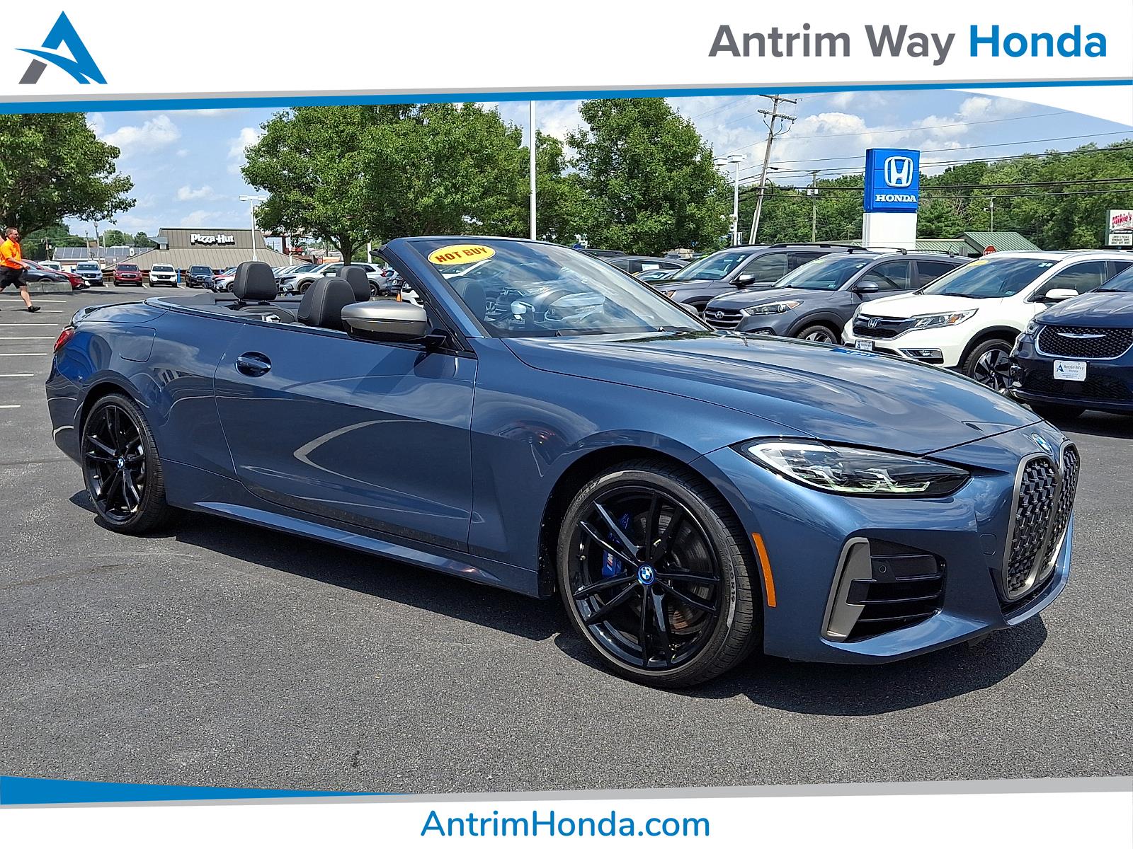 Arctic Race Blue Metallic 2024 BMW 4 Series Convertible All-Wheel Drive Automatic