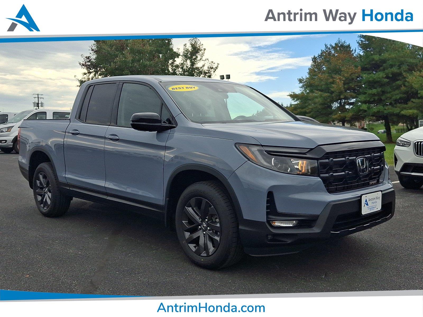 Sonic Gray Pearl 2024 Honda Ridgeline Pickup Truck All-Wheel Drive Automatic