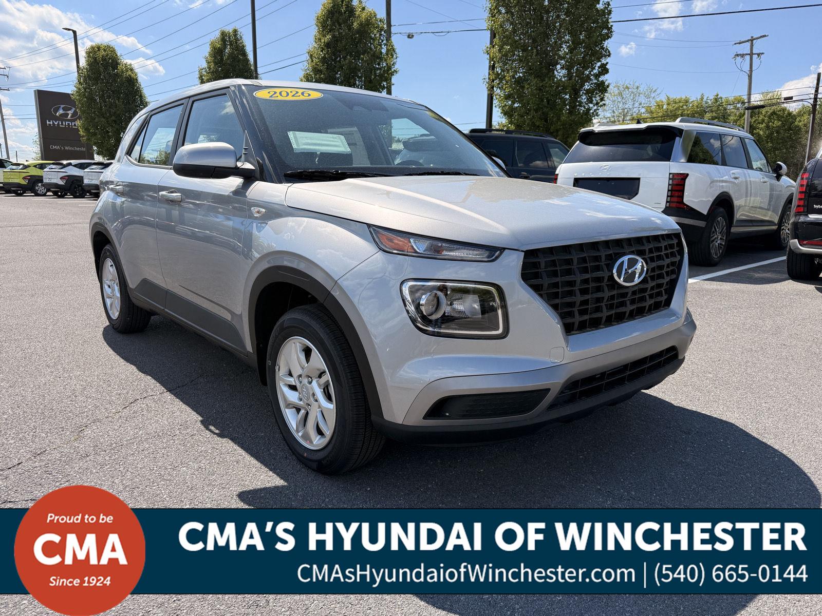 Shimmering Silver 2026 Hyundai Venue SE FWD SUV / Crossover Front-Wheel Drive Continuously Variable Transmission