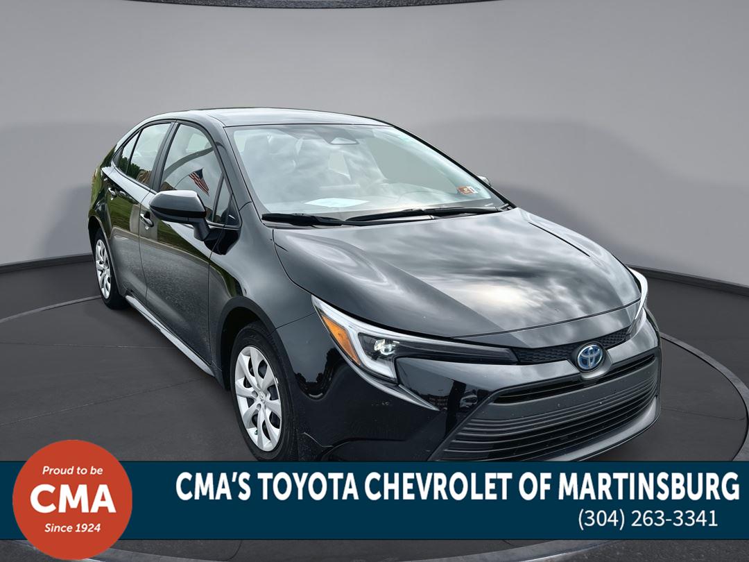 Midnight Black Metallic 2025 Toyota Corolla Hybrid LE FWD Sedan Front-Wheel Drive Continuously Variable Transmission