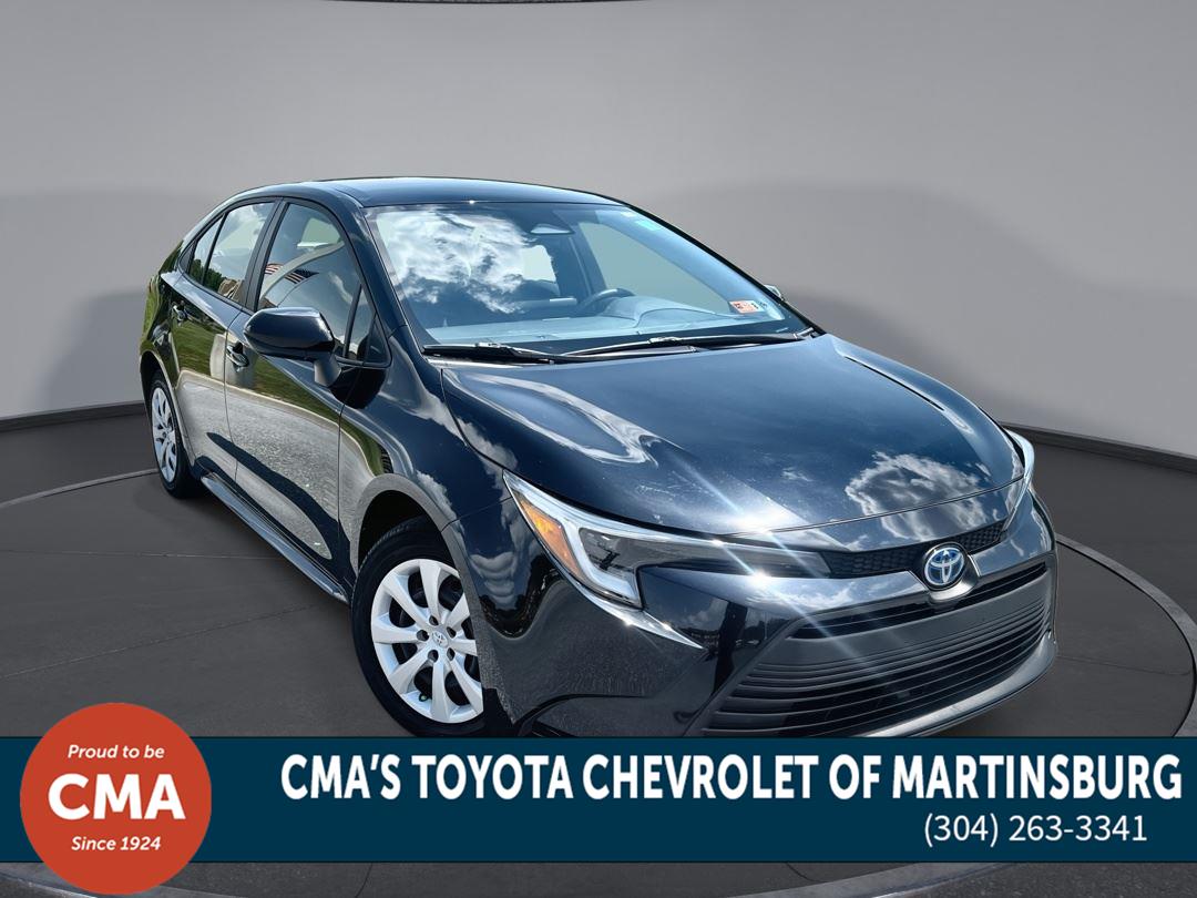 Midnight Black Metallic 2025 Toyota Corolla Hybrid LE FWD Sedan Front-Wheel Drive Continuously Variable Transmission