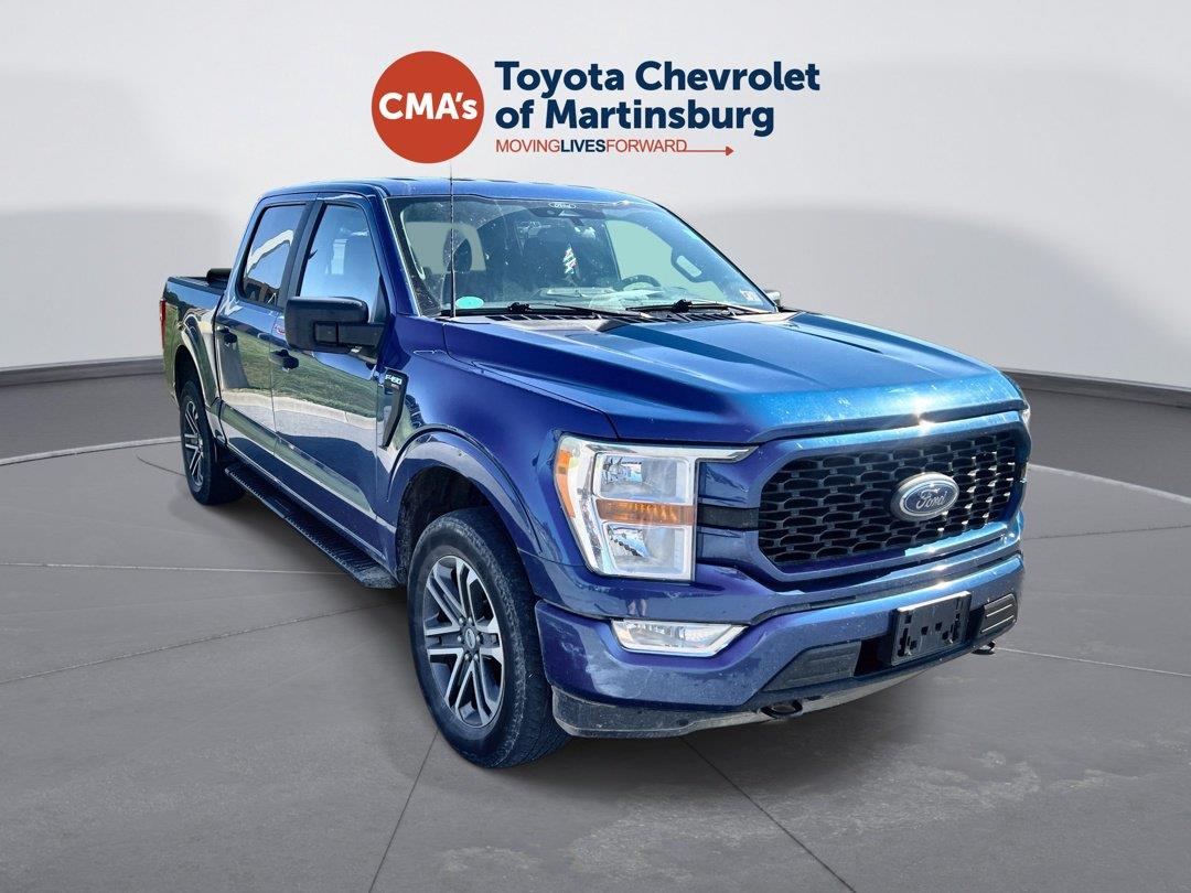 Atlas Blue 2022 Ford F-150 Pickup Truck Four-Wheel Drive Automatic