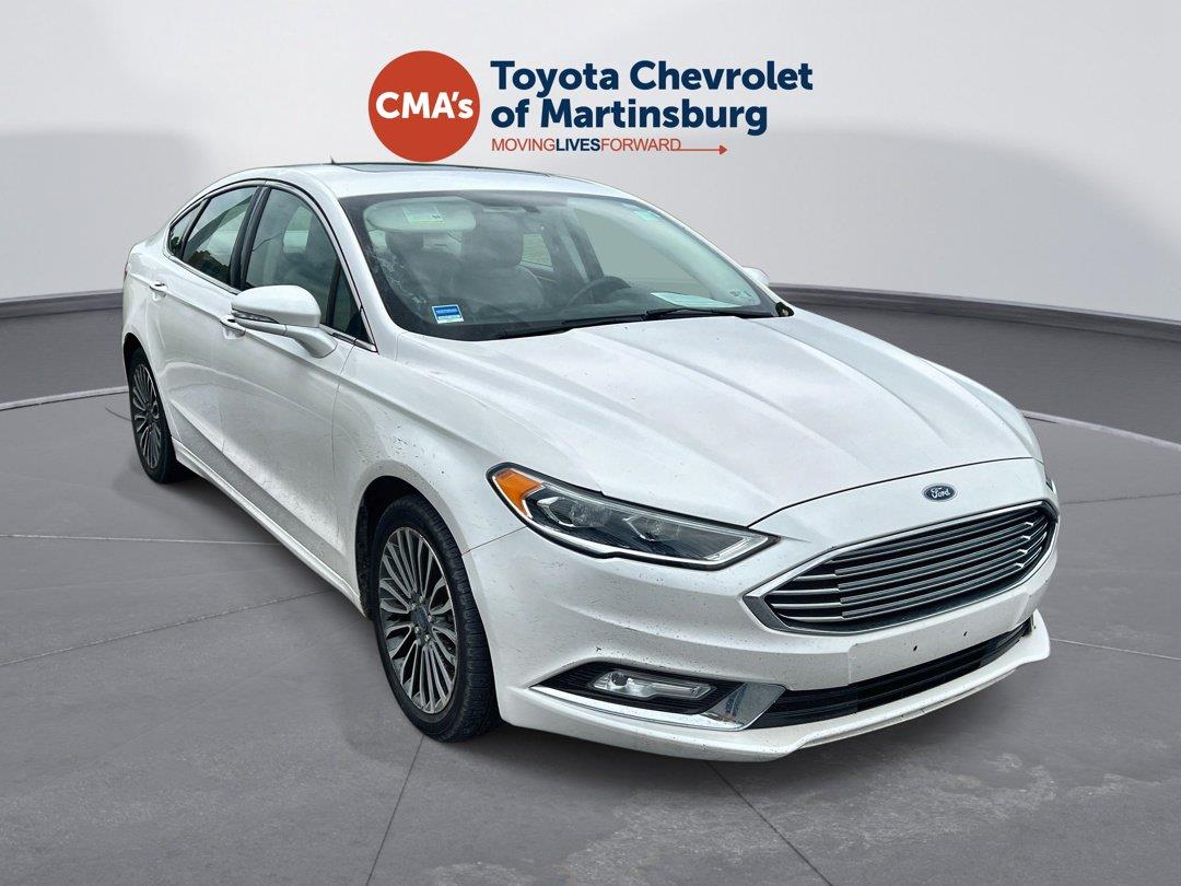 White Platinum Metallic Tri-Coat 2017 Ford Fusion Sedan All-Wheel Drive 6-Speed Automatic