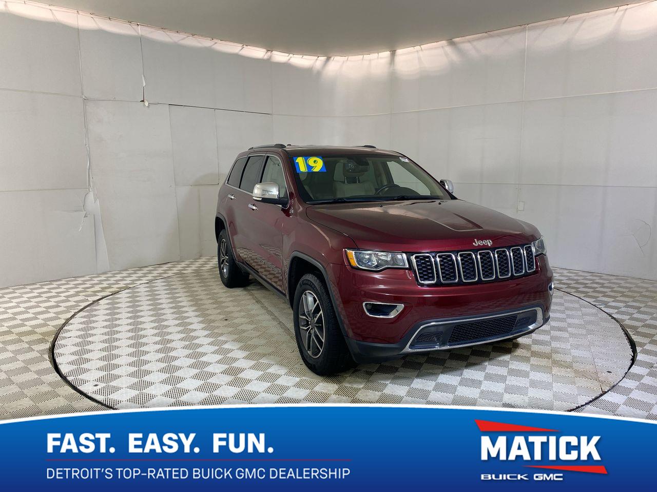 Velvet Red Pearlcoat 2019 Jeep Grand Cherokee SUV / Crossover Four-Wheel Drive 8-Speed Automatic