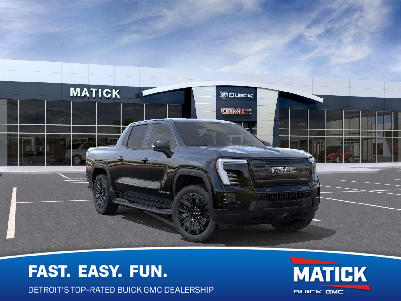 Onyx Black 2026 GMC Sierra EV Pickup Truck All-Wheel Drive 1-Speed Dual Clutch
