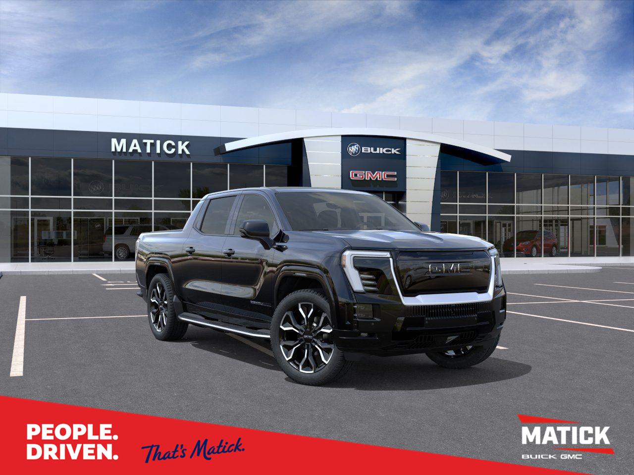 Onyx Black 2025 GMC Sierra EV Pickup Truck All-Wheel Drive Automatic