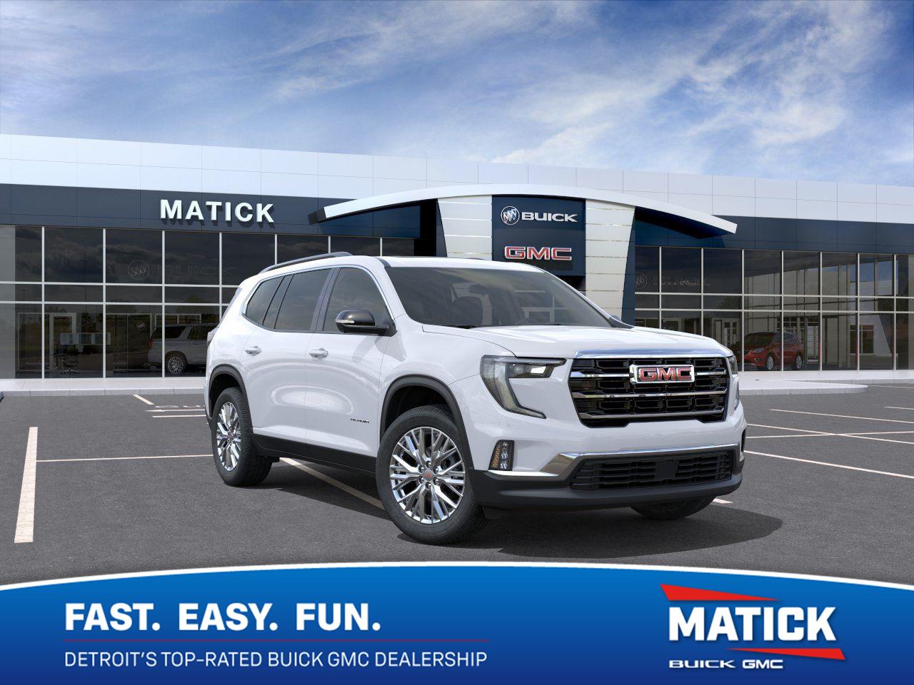 Glacier White Tricoat 2026 GMC Acadia SUV / Crossover Four-Wheel Drive 8-Speed Automatic