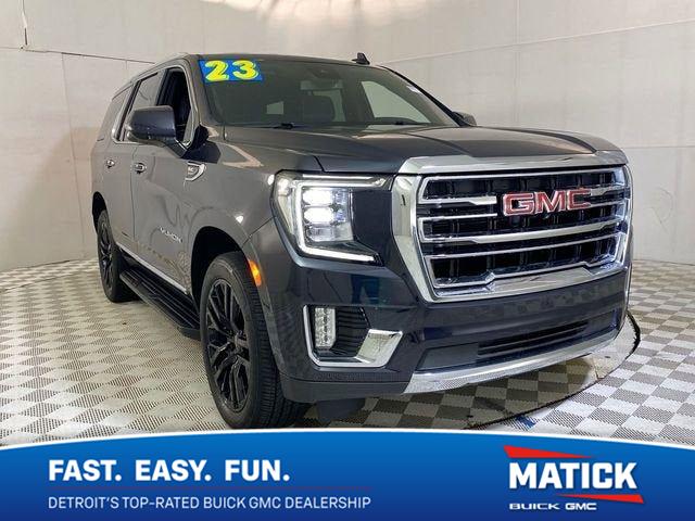 Midnight Blue Metallic 2023 GMC Yukon SUV / Crossover Four-Wheel Drive Automatic
