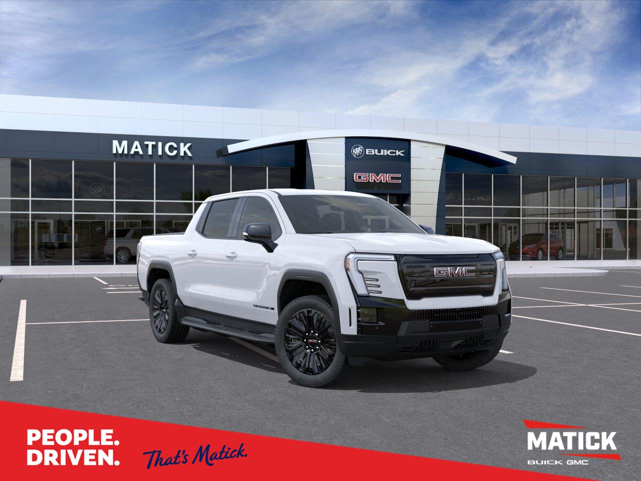 Summit White 2026 GMC Sierra EV Pickup Truck All-Wheel Drive 1-Speed Dual Clutch