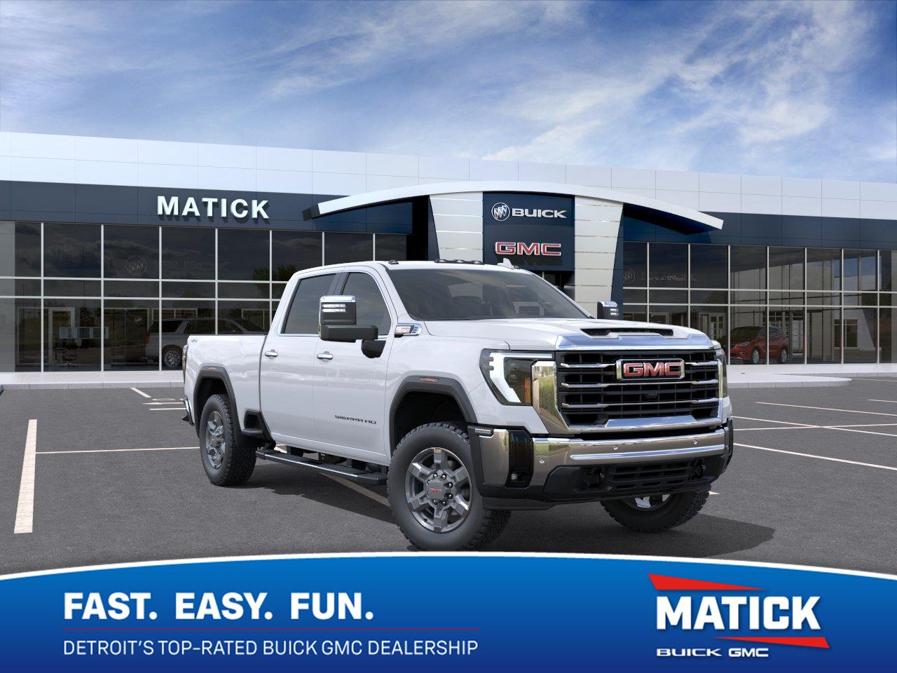 Summit White 2026 GMC Sierra 2500HD Pickup Truck Four-Wheel Drive Automatic