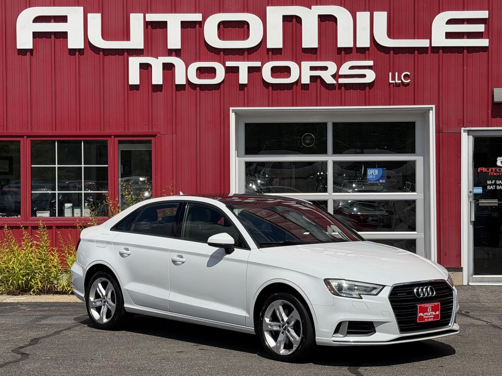 Glacier White Metallic 2018 Audi A3 Sedan All-Wheel Drive Automatic