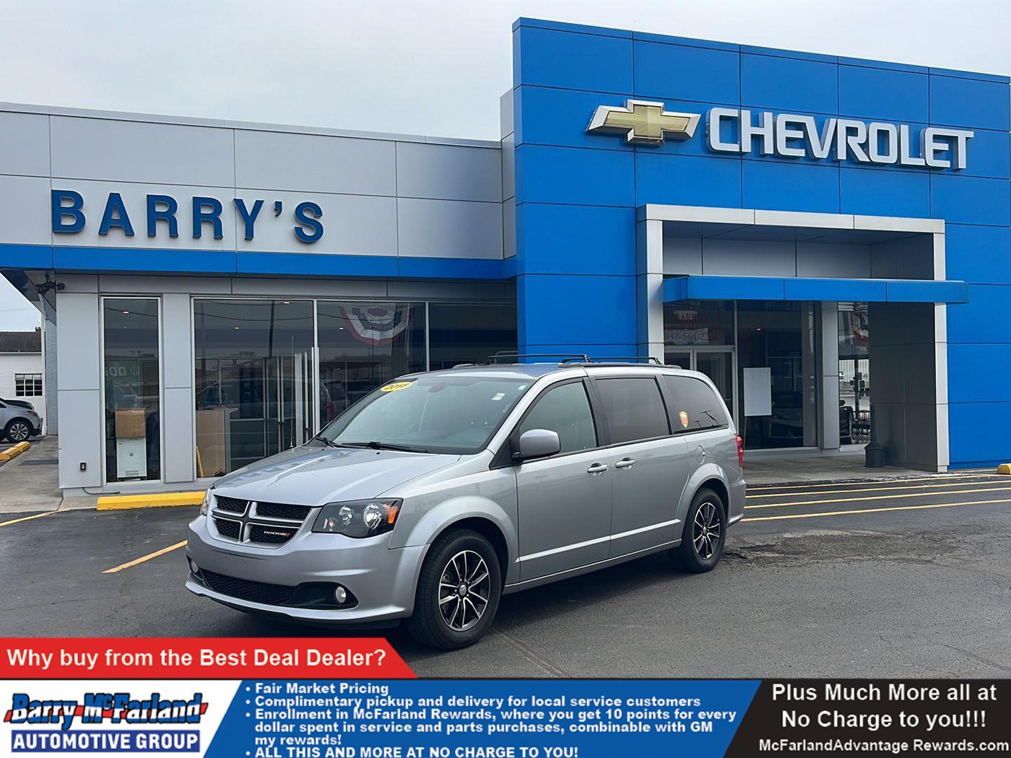 Silver (Billet Clearcoat) 2018 Dodge Grand Caravan GT FWD Minivan Front-Wheel Drive 6-Speed Automatic