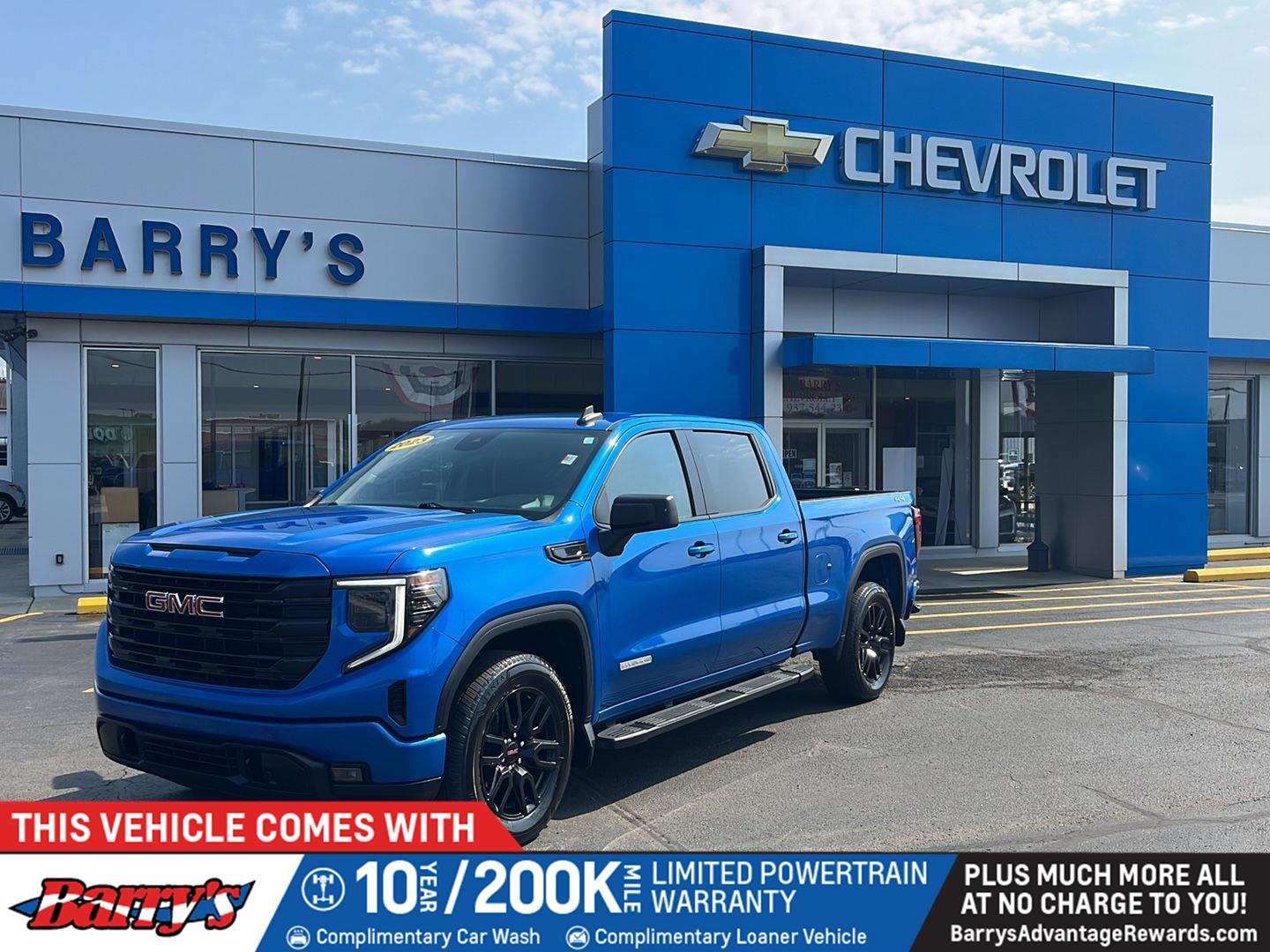 Dynamic Blue Metallic 2023 GMC Sierra 1500 Elevation Crew Cab 4WD Pickup Truck Four-Wheel Drive 8-Speed Automatic