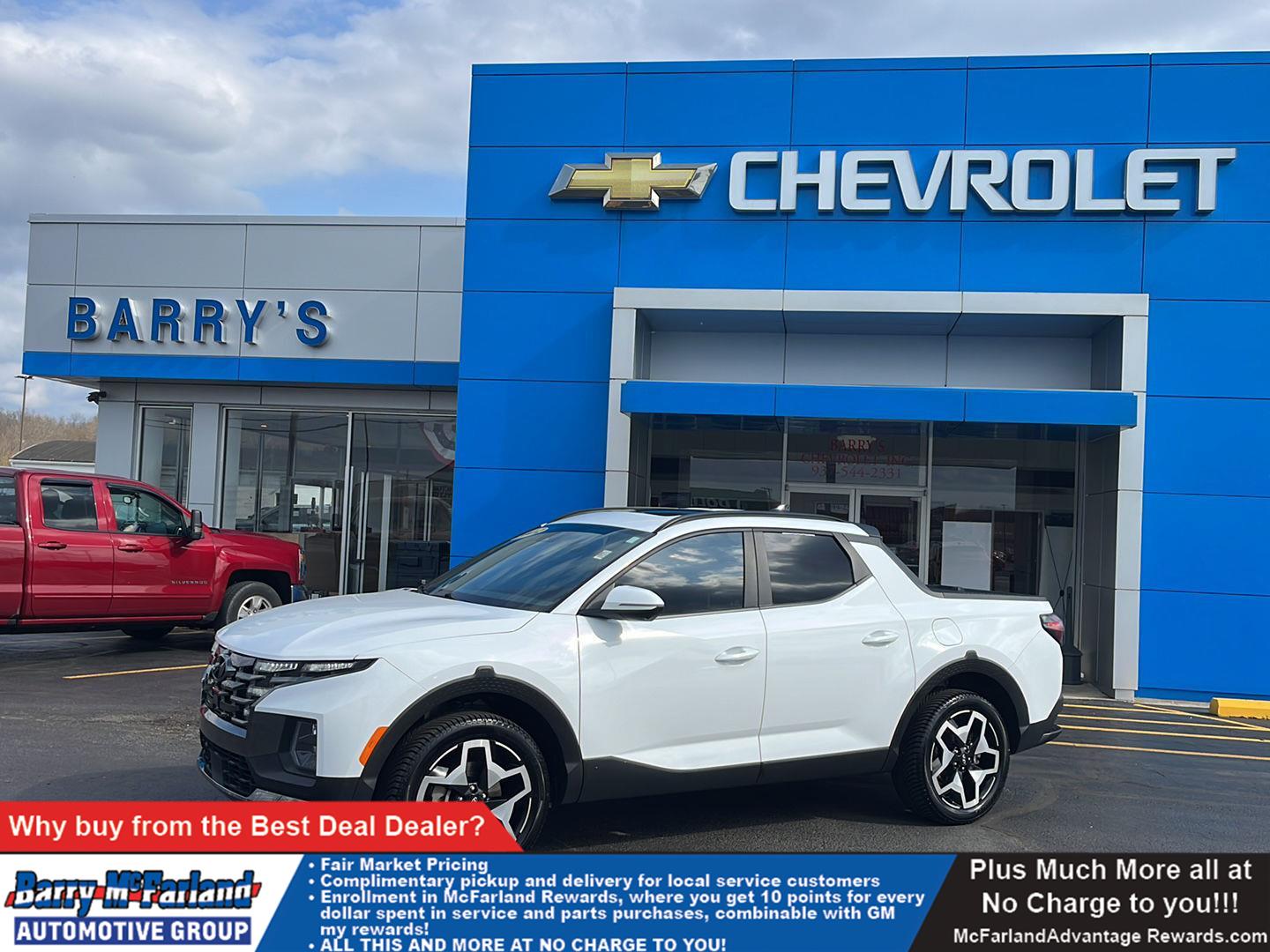 Ice White 2022 Hyundai Santa Cruz Pickup Truck All-Wheel Drive Automatic