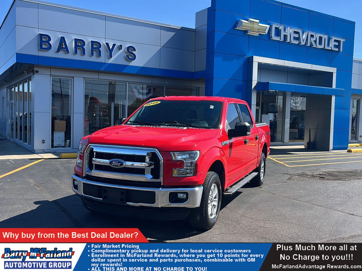 2015 Ford F-150 XLT SuperCrew 4WD Rojo (Race Red) Camioneta Todo terreno 6 velocidades Automática