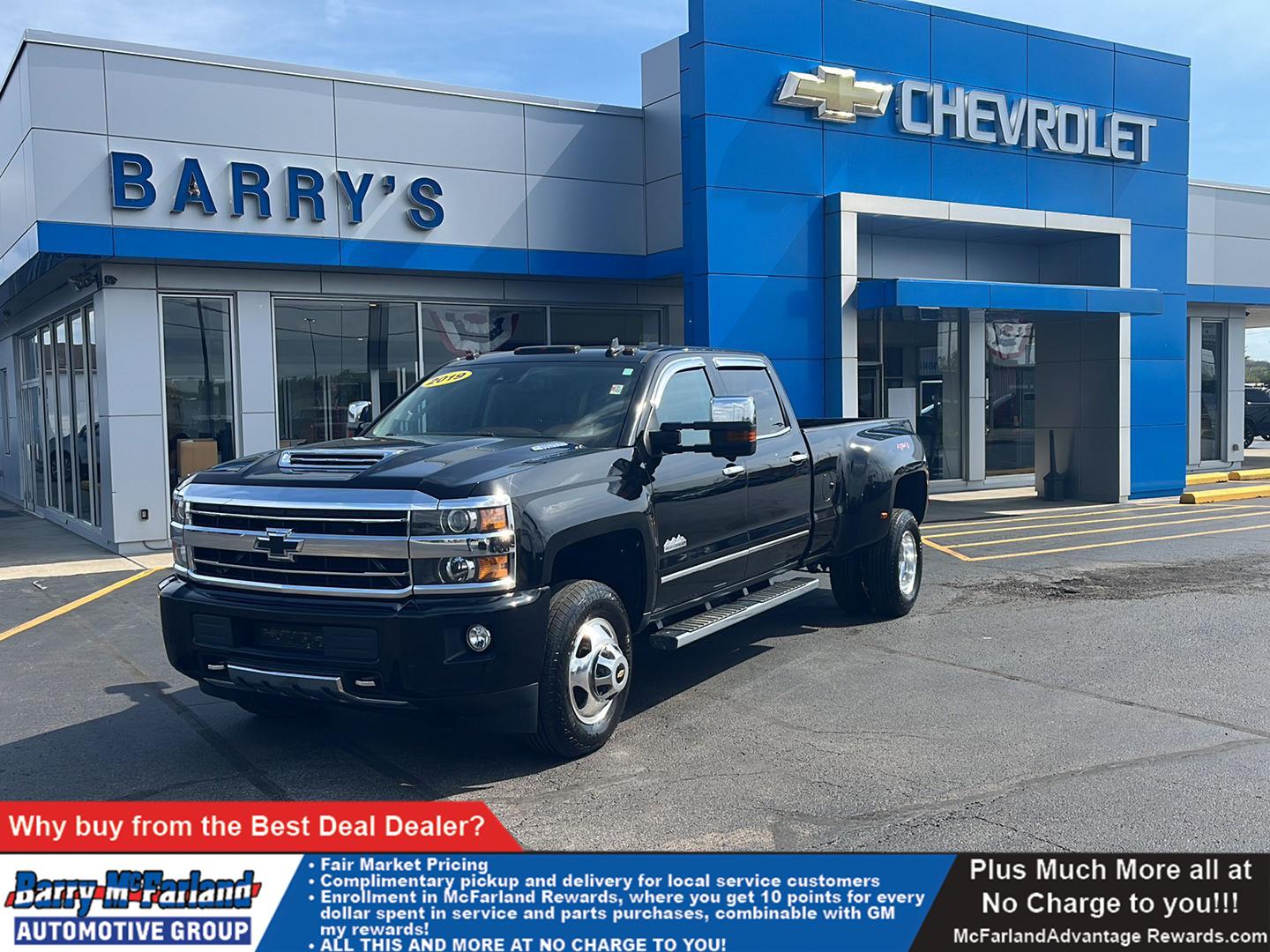 Black 2019 Chevrolet Silverado 3500HD Pickup Truck Four-Wheel Drive 6-Speed Automatic