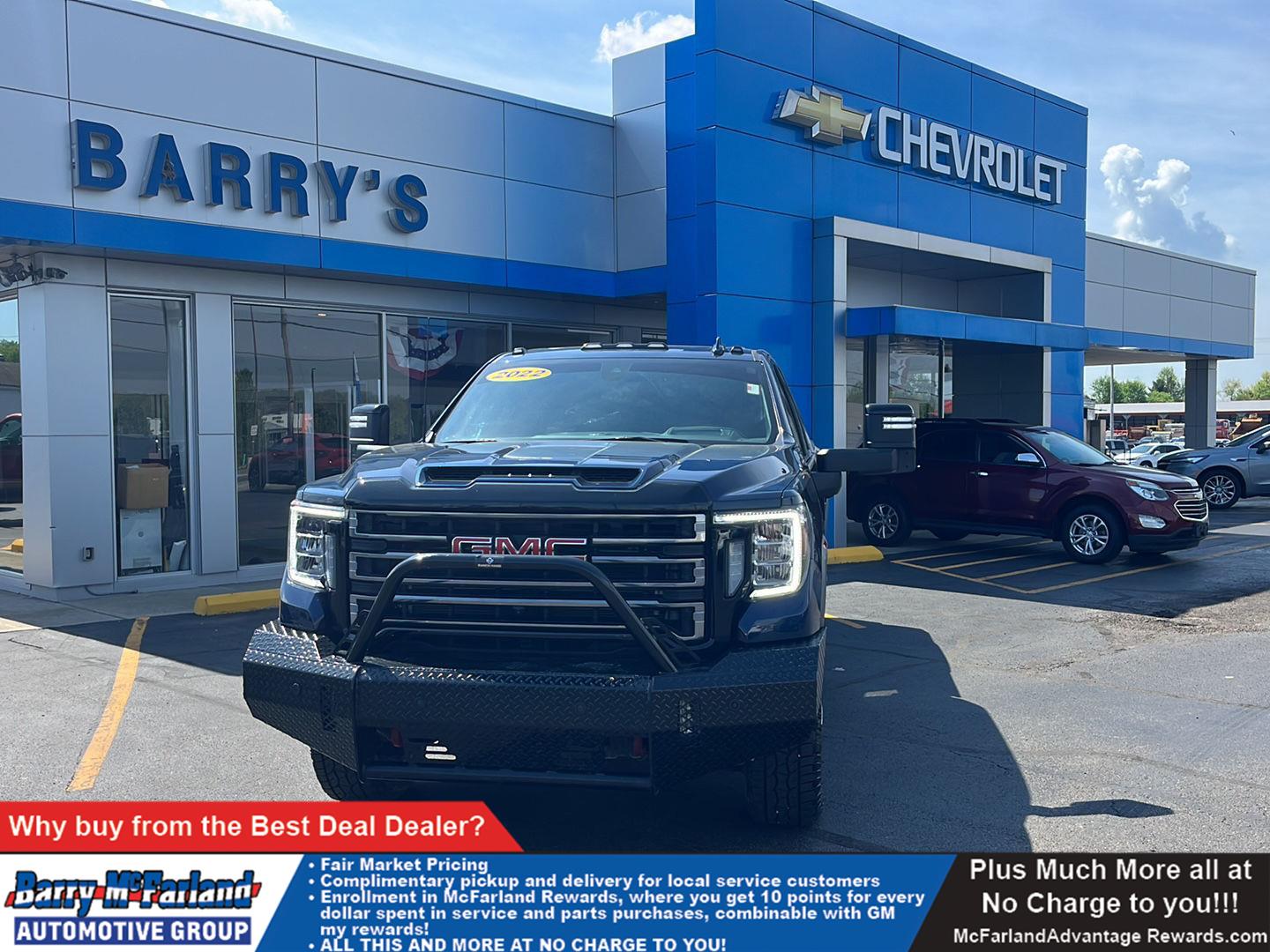 Pacific Blue Metallic 2022 GMC Sierra 3500HD AT4 Crew Cab 4WD Pickup Truck Four-Wheel Drive Automatic