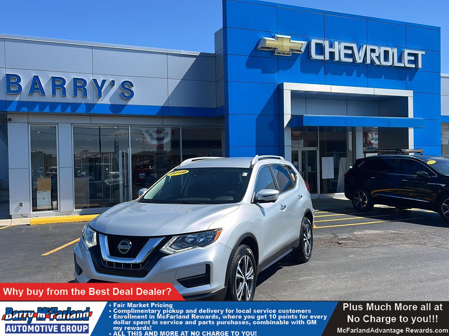 Brilliant Silver Metallic 2019 Nissan Rogue SV AWD SUV / Crossover All-Wheel Drive Continuously Variable Transmission