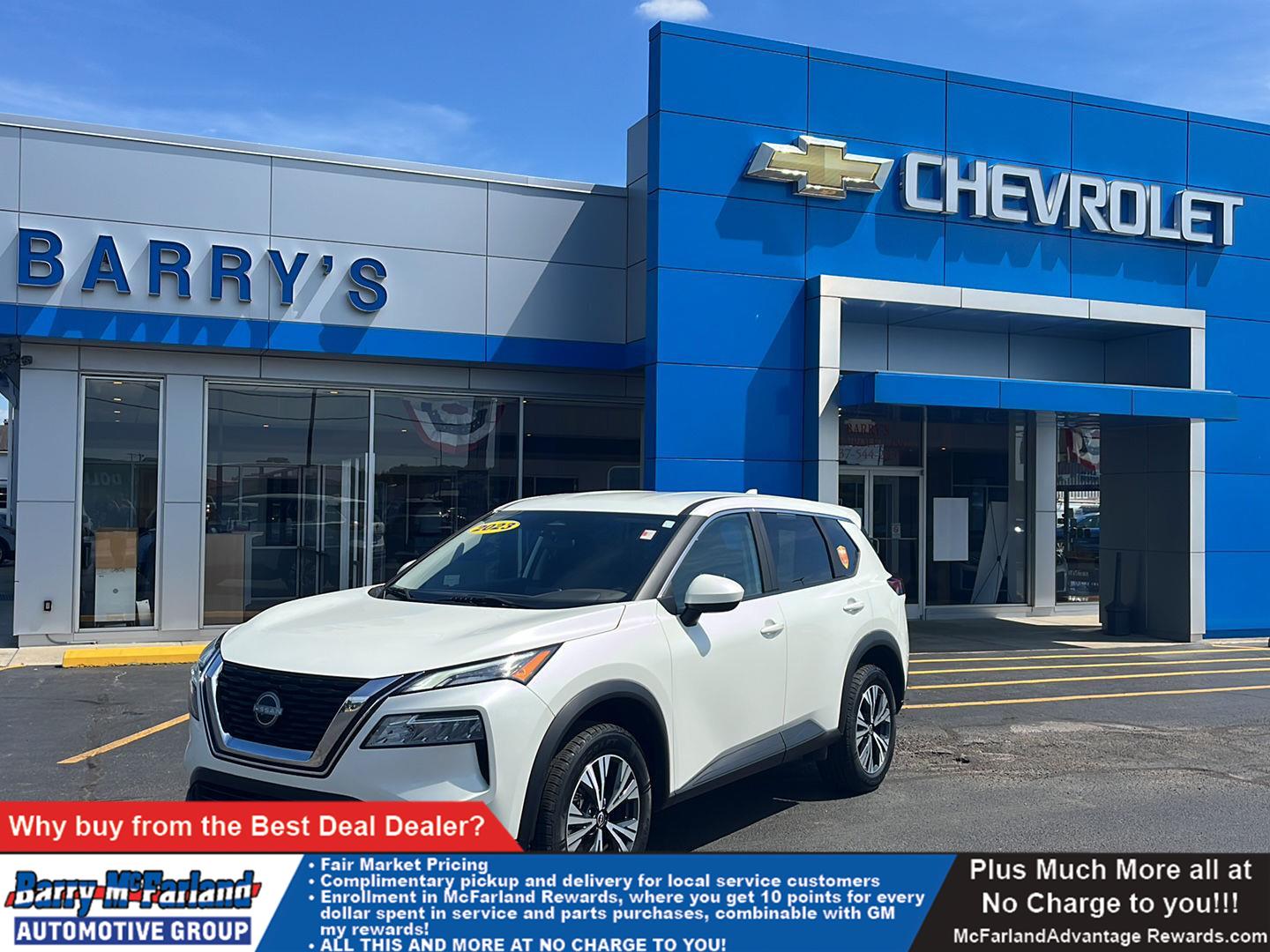 Pearl White Tricoat 2023 Nissan Rogue SV AWD SUV / Crossover All-Wheel Drive Continuously Variable Transmission