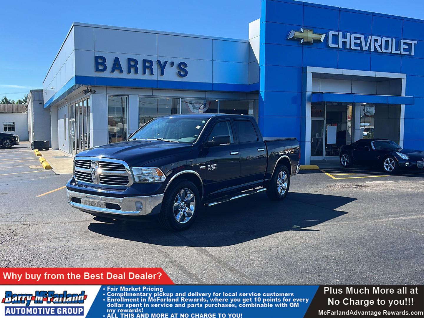 True Blue Pearlcoat 2014 RAM 1500 Pickup Truck 4X2 8-Speed Automatic