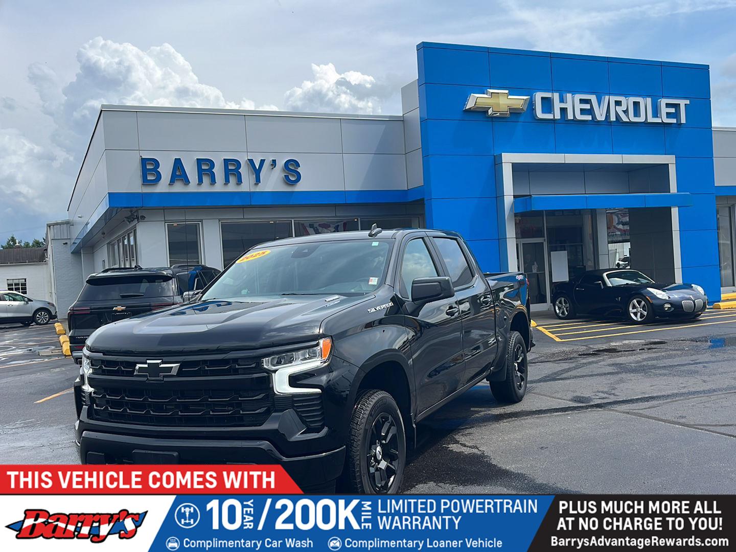 Black 2025 Chevrolet Silverado 1500 Pickup Truck Four-Wheel Drive 8-Speed Automatic