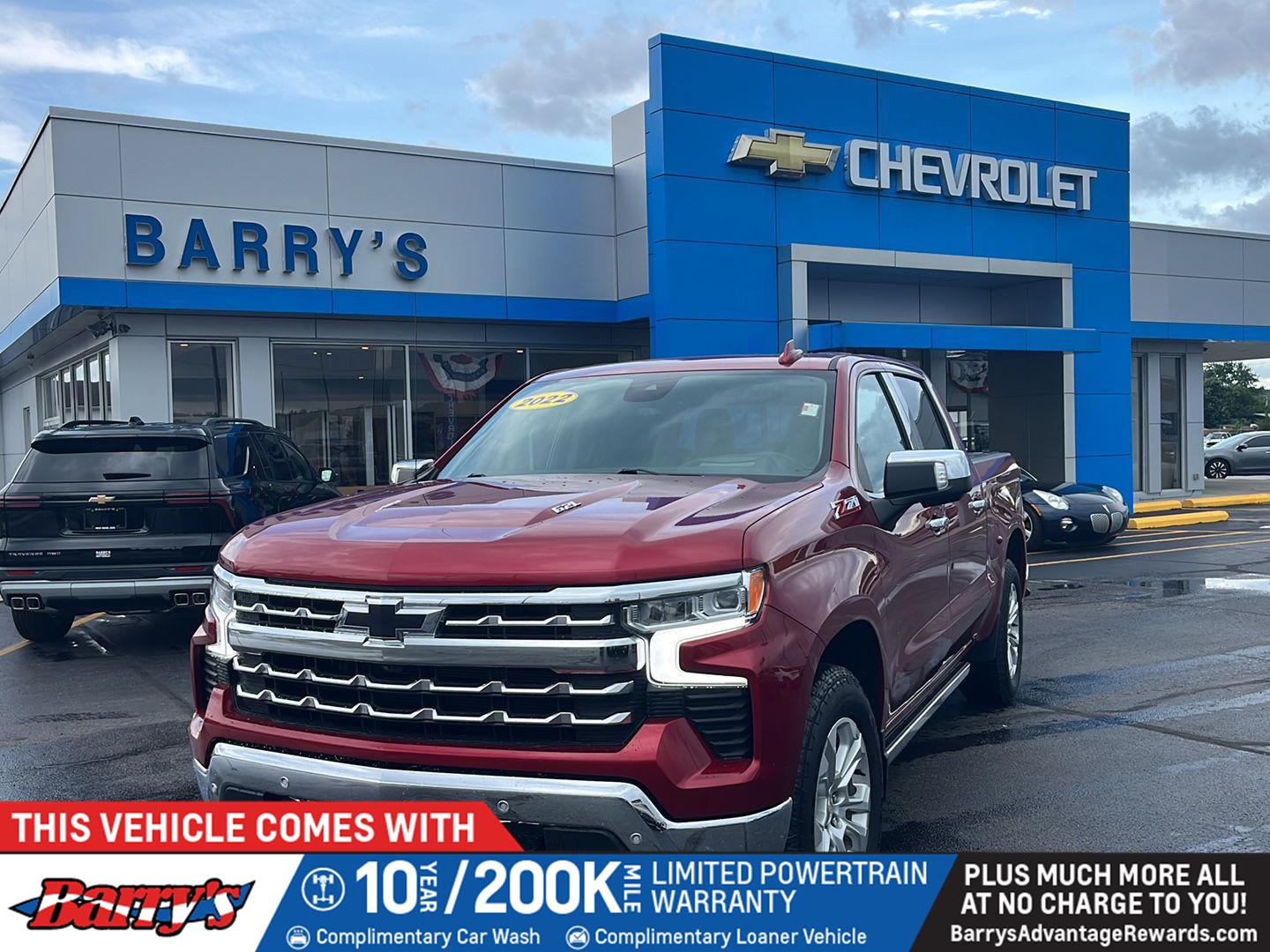 Cherry Red Tintcoat 2022 Chevrolet Silverado 1500 Pickup Truck Four-Wheel Drive Automatic