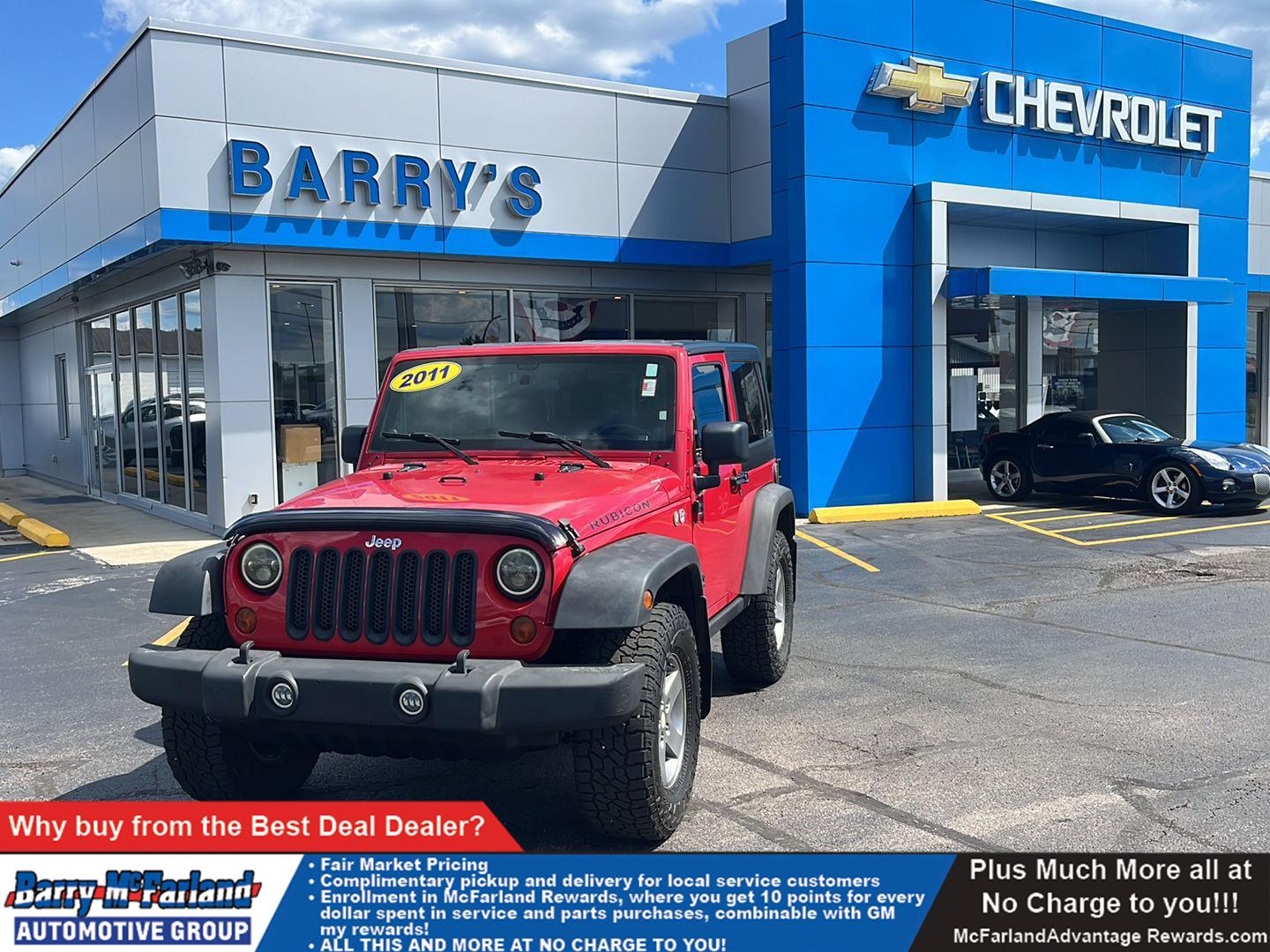 Flame Red 2011 Jeep Wrangler SUV / Crossover Four-Wheel Drive 4-Speed Automatic