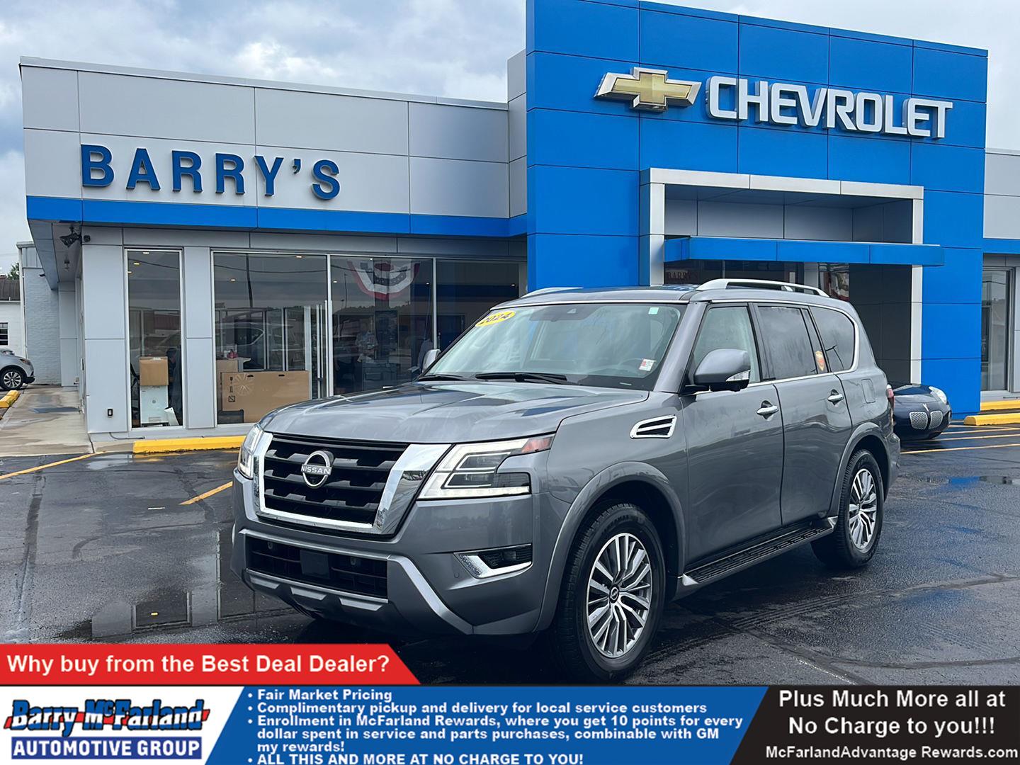Gray (Gun Metallic) 2024 Nissan Armada SUV / Crossover Four-Wheel Drive Automatic