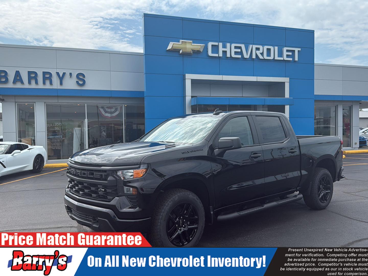 Black 2026 Chevrolet Silverado 1500 Pickup Truck Four-Wheel Drive 8-Speed Automatic