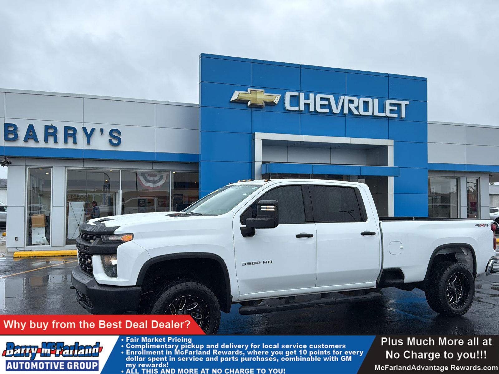 Summit White 2020 Chevrolet Silverado 3500HD Pickup Truck Four-Wheel Drive 6-Speed Automatic