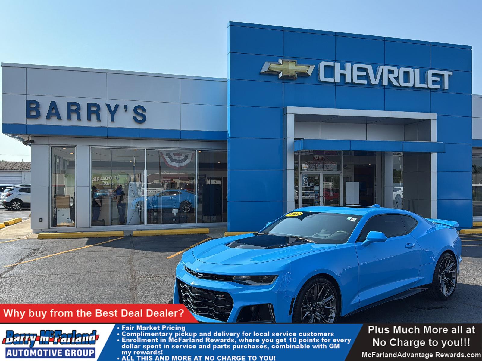 Rapid Blue 2023 Chevrolet Camaro Coupe Rear-Wheel Drive Automatic