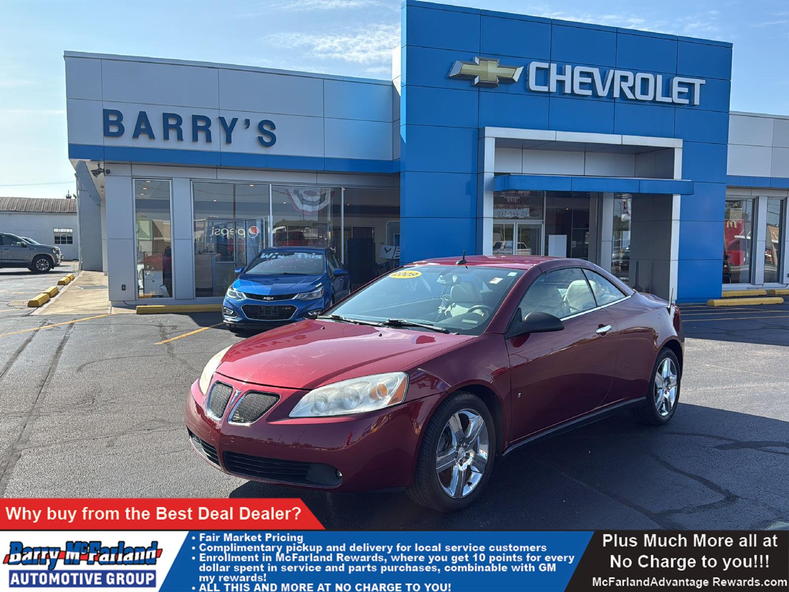 Performance Red Metallic 2009 Pontiac G6 Sedan Front-Wheel Drive 4-Speed Automatic Overdrive