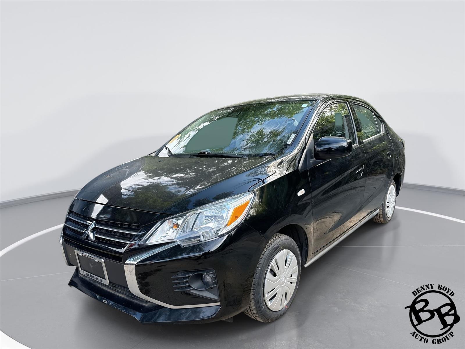 Jet Black Metallic 2024 Mitsubishi Mirage G4 ES FWD Sedan Front-Wheel Drive Continuously Variable Transmission