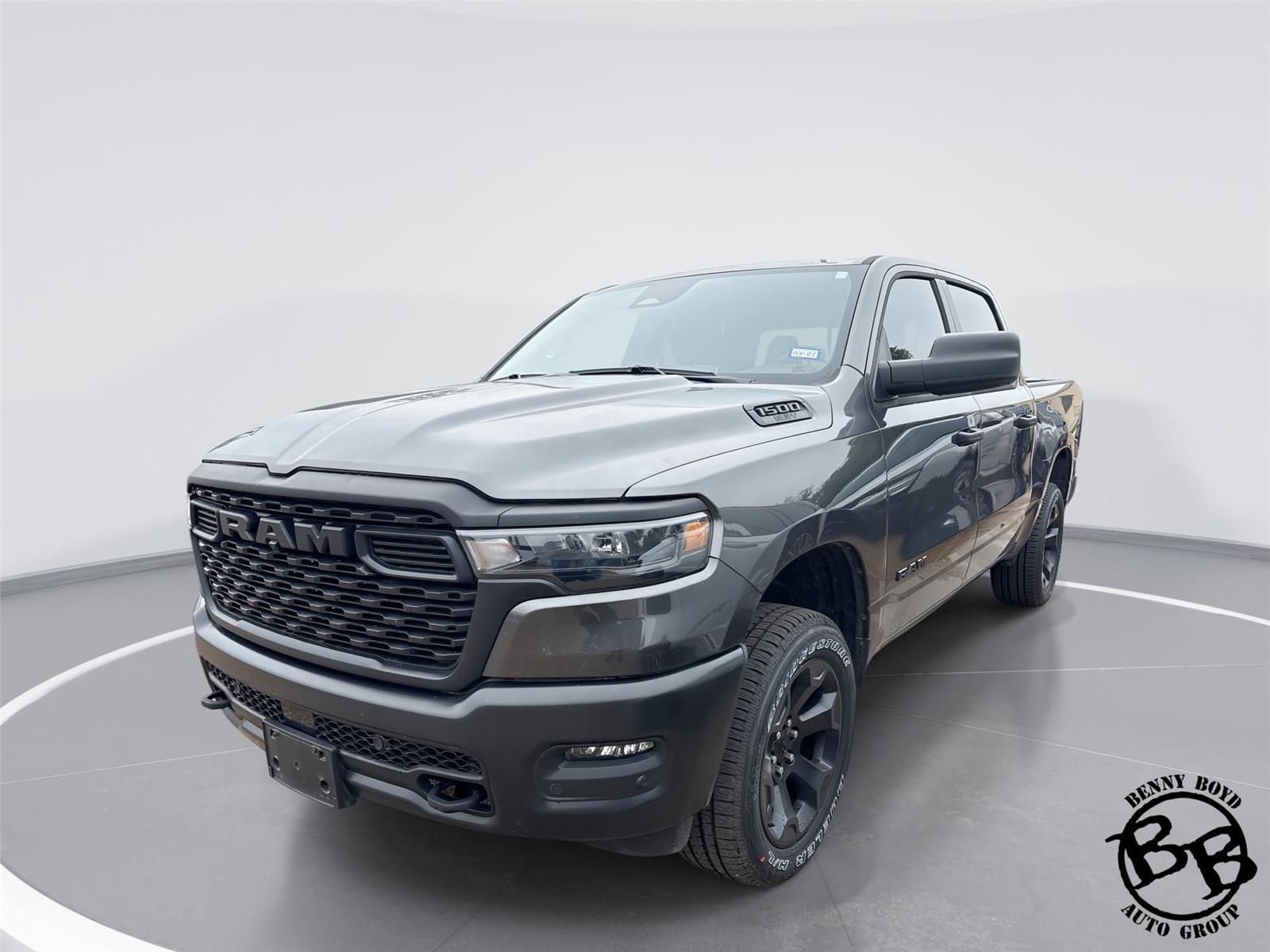 Gray (Granite Crystal Metallic Clearcoat) 2025 RAM 1500 Warlock 4dr Crew Cab 4WD Pickup Truck Four-Wheel Drive 8-Speed Automatic