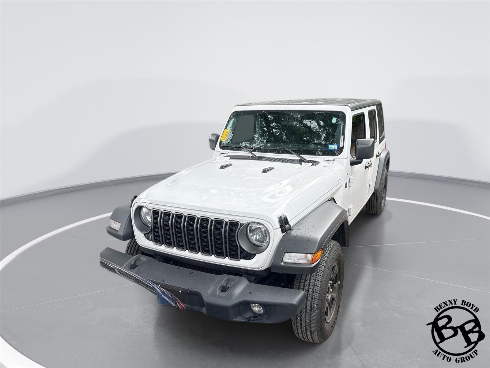 Bright White Clearcoat 2025 Jeep Wrangler Sport 4-Door 4WD SUV / Crossover Four-Wheel Drive 8-Speed Automatic