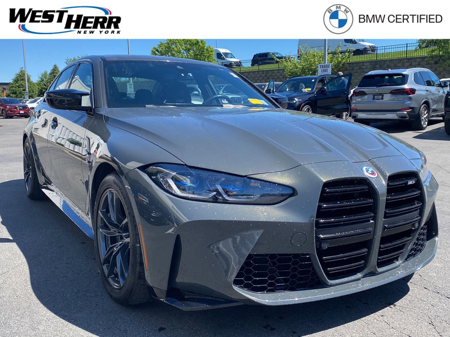 Gray (Individual Dravit Grey Metallic) 2023 BMW M3 RWD Sedan Rear-Wheel Drive Manual