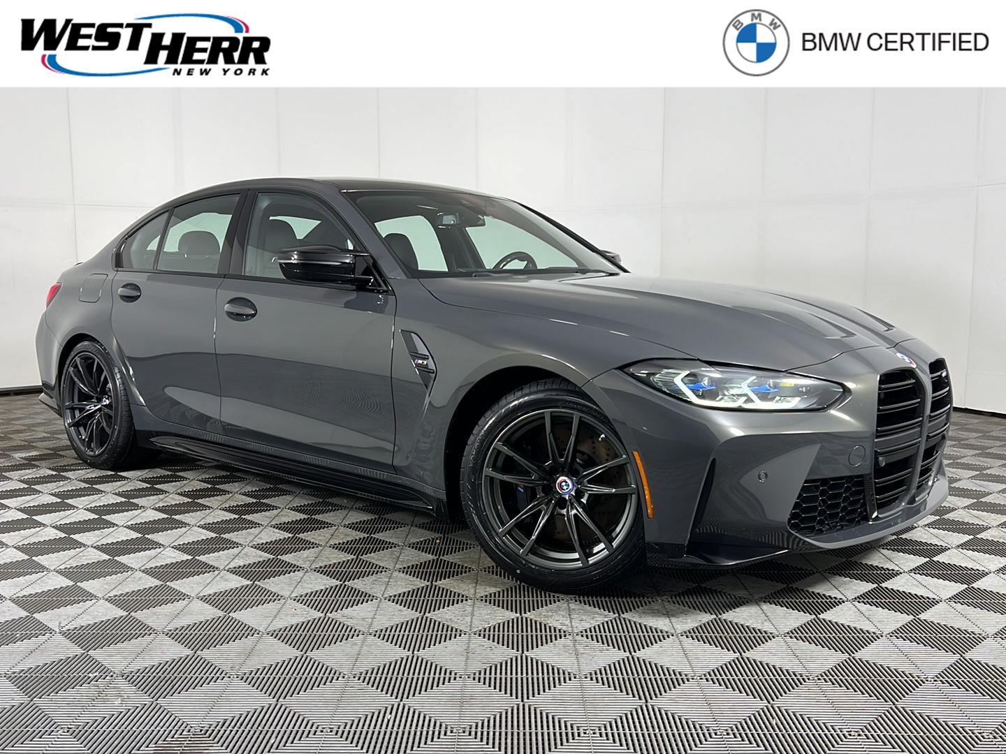 Gray (Individual Dravit Grey Metallic) 2023 BMW M3 Sedan Rear-Wheel Drive Manual
