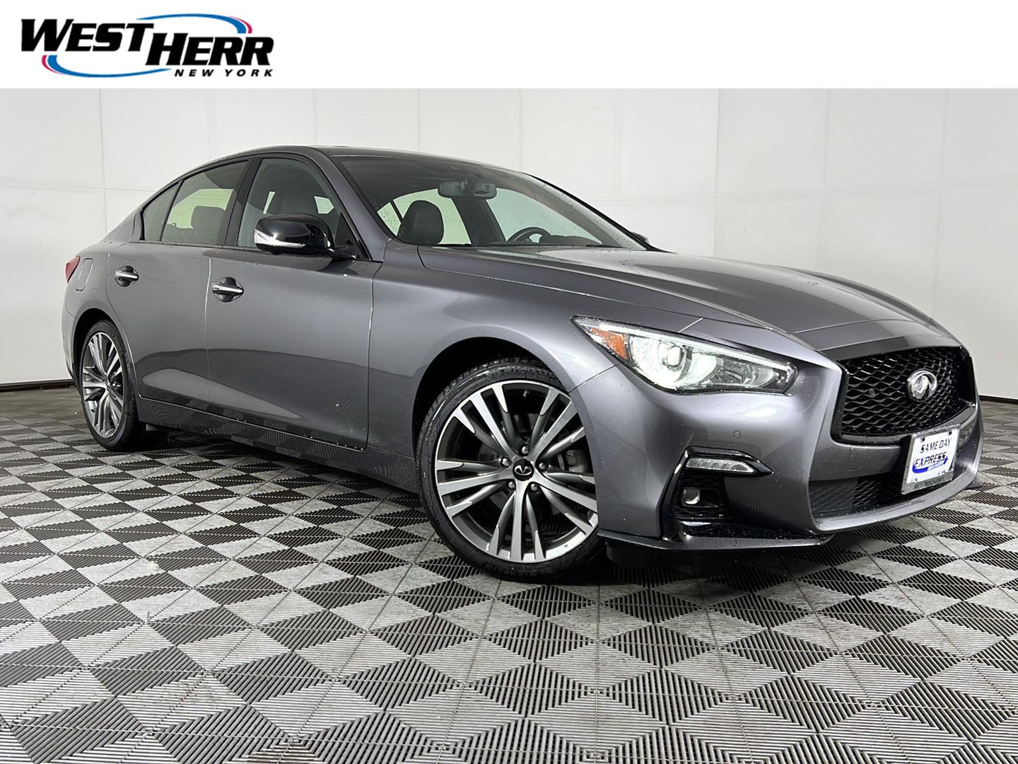 Gray (Graphite Shadow) 2023 INFINITI Q50 Sedan All-Wheel Drive Automatic