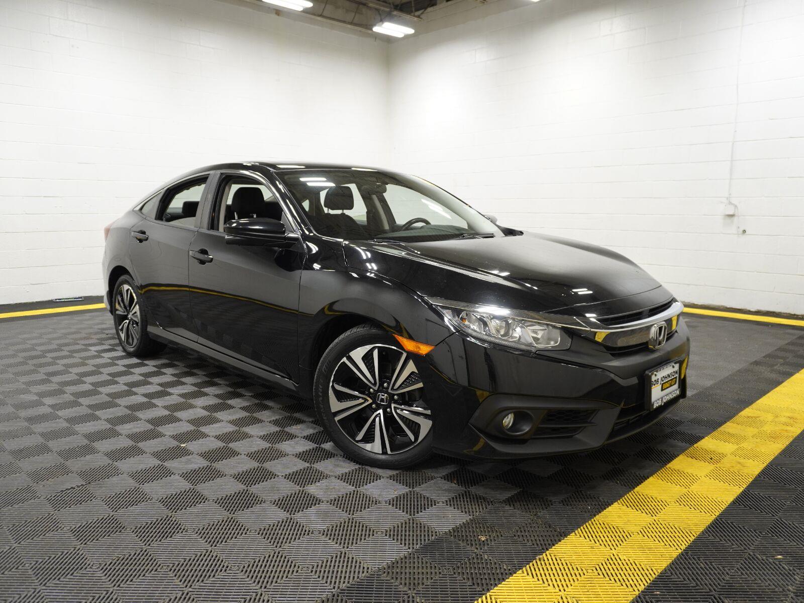 Crystal Black Pearl 2018 Honda Civic Sedan Front-Wheel Drive Continuously Variable Transmission