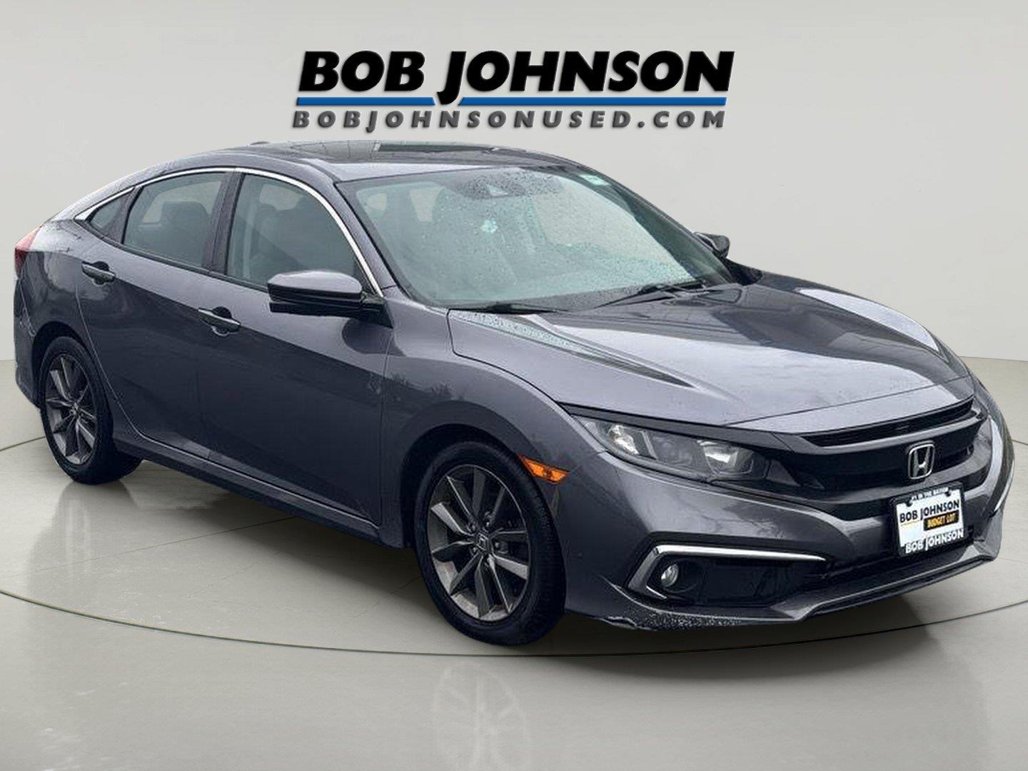 Gray (Modern Steel Metallic) 2020 Honda Civic Sedan Front-Wheel Drive Continuously Variable Transmission