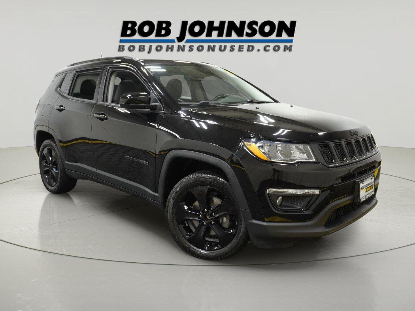 Diamond Black Crystal Pearlcoat 2020 Jeep Compass SUV / Crossover Four-Wheel Drive 9-Speed Automatic