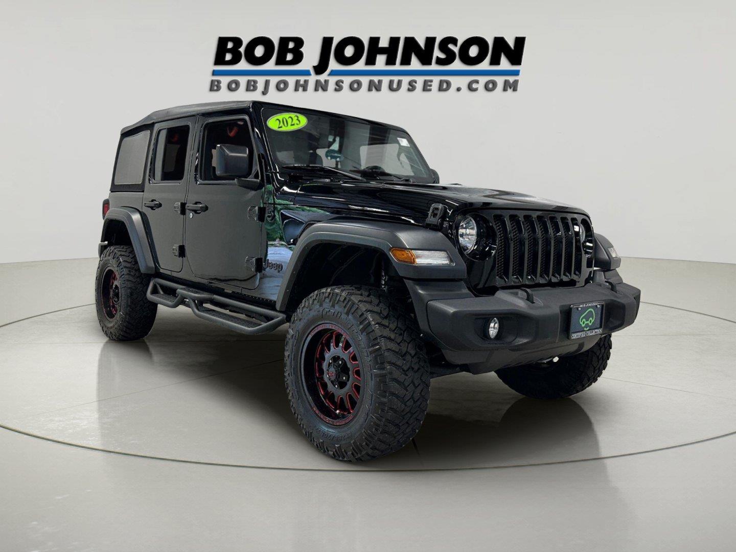 Black Clearcoat 2023 Jeep Wrangler SUV / Crossover Four-Wheel Drive 8-Speed Automatic