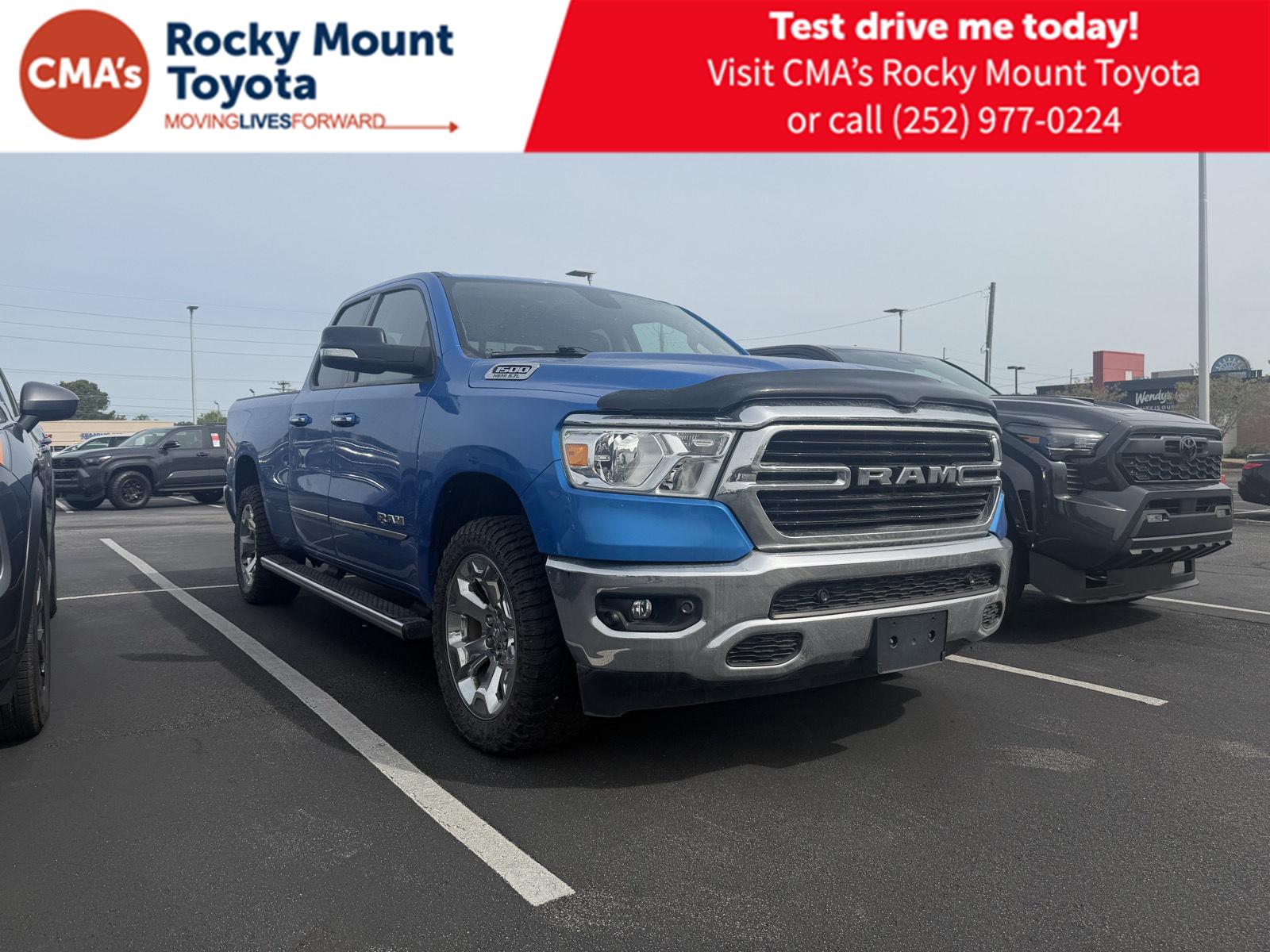 Hydro Blue Pearlcoat 2020 RAM 1500 Big Horn Quad Cab 4WD Pickup Truck Four-Wheel Drive 8-Speed Automatic