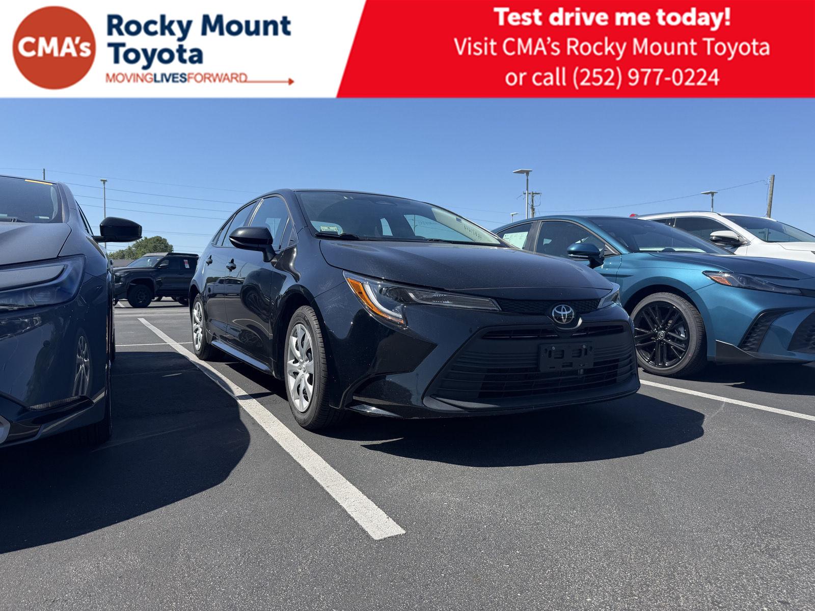 Midnight Black Metallic 2023 Toyota Corolla LE FWD Sedan Front-Wheel Drive Continuously Variable Transmission